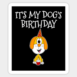 It's My Dog's Birthday Sticker